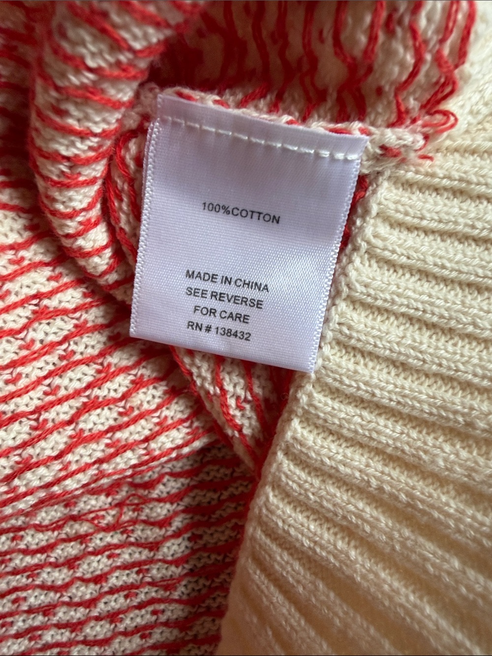 Modcloth Cream, Green & Pink Dinosaur Fair Isle Crewneck Sweater - Picture 3 of 3